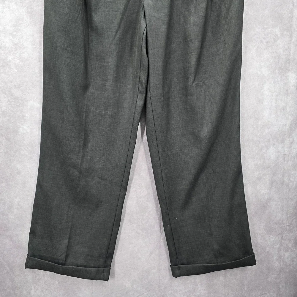 Villa D'Marco‎ Tailored Trouser Gray Executive Office Work Dress Pants 36x30